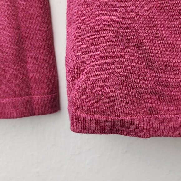 Banana Republic Factory 100% Merino Wool Bow V-neck Sweater sz S Flawed - Picture 8 of 8